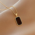 Black Pendant Necklace