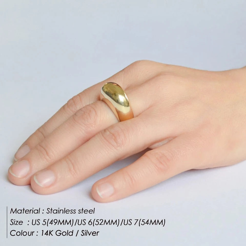 Stainless Steel Gold Ring