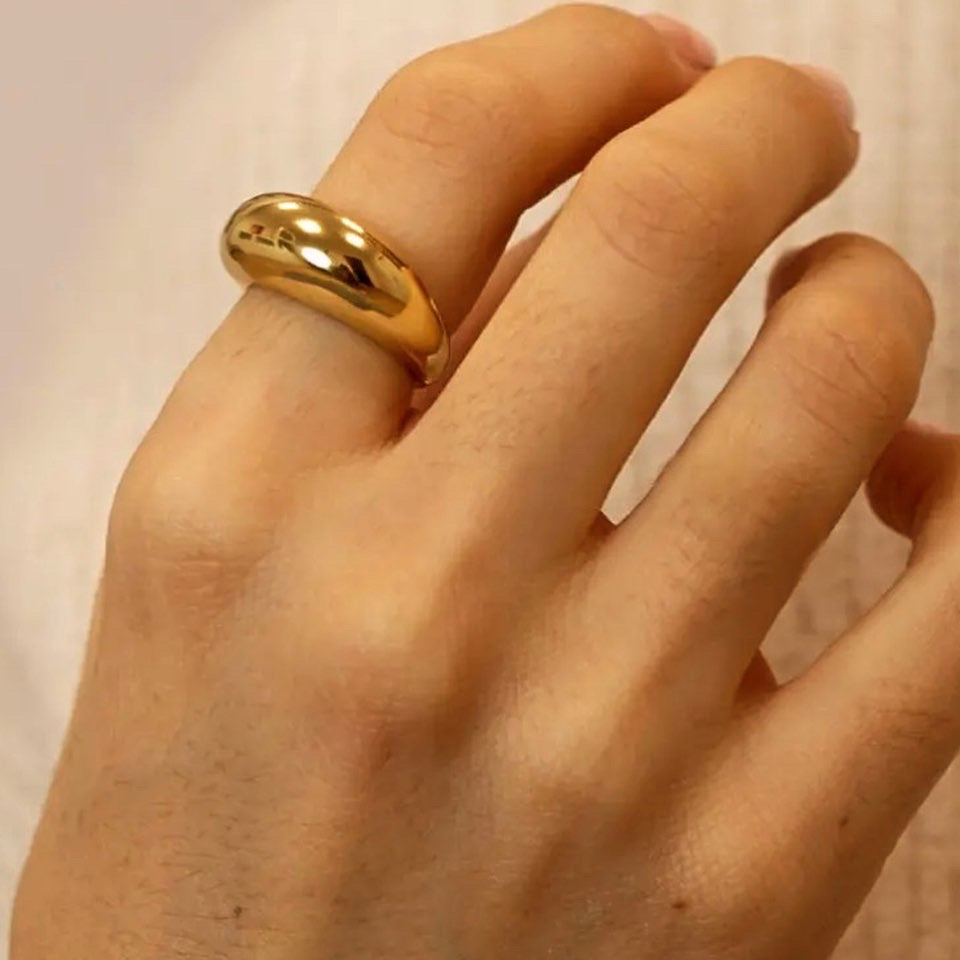 Stainless Steel Gold Ring