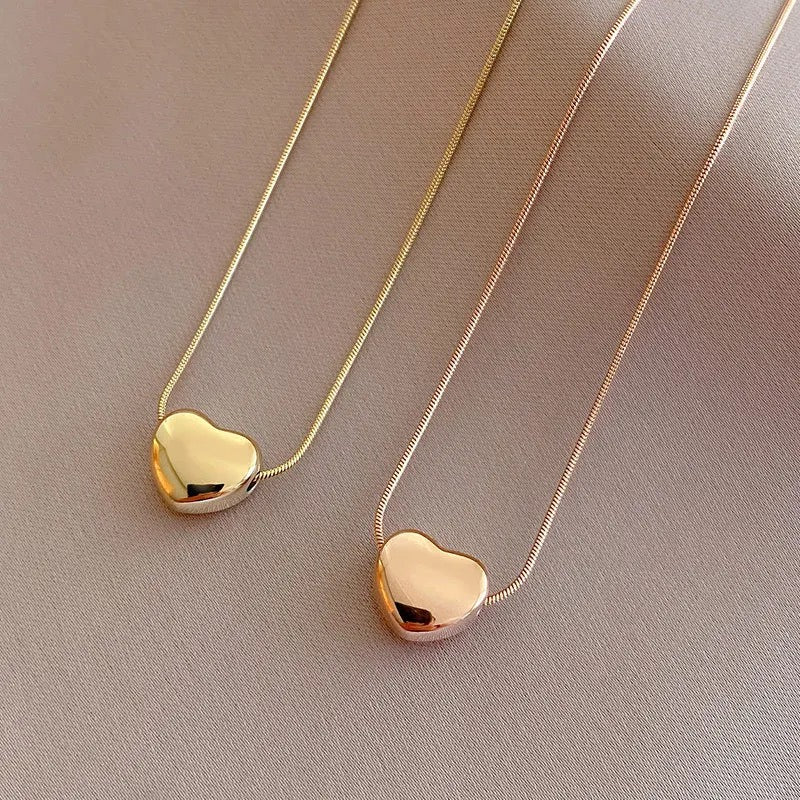 Gold Heart Pendant Necklace