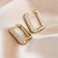 Modern Crystal Hoops