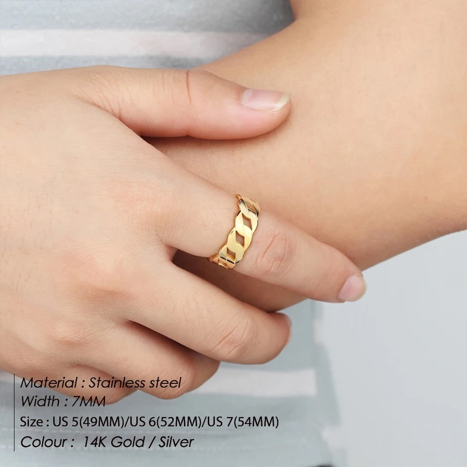 Stainless Steel Gold Ring