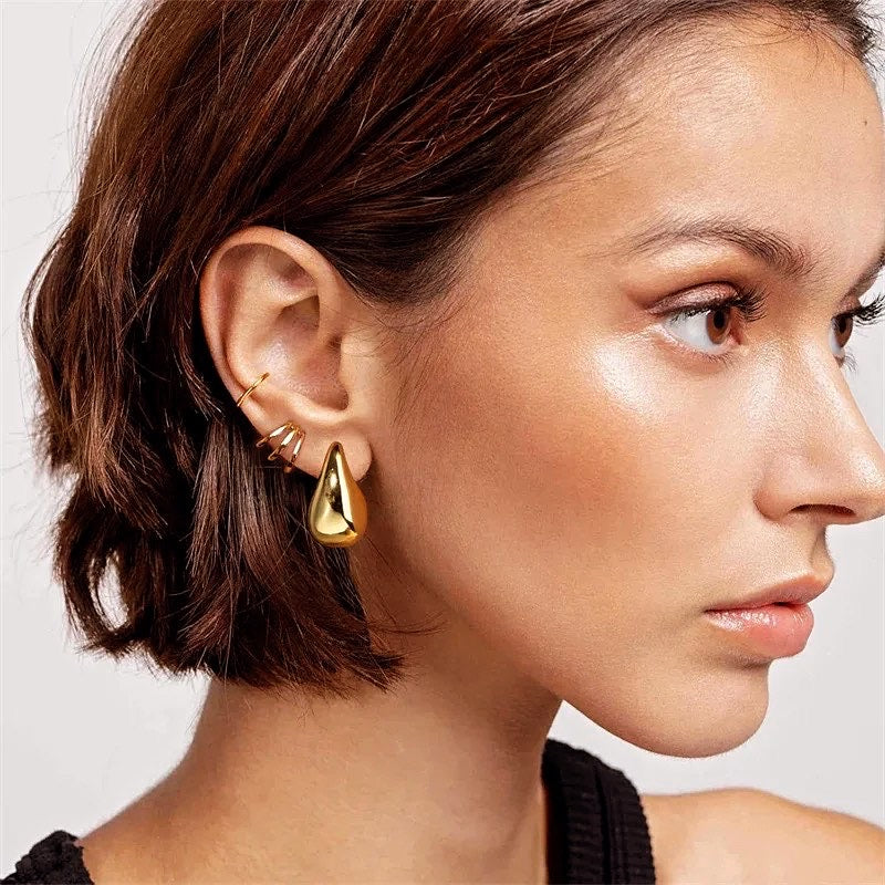 Rebellious Gold Plated Drop Earrings