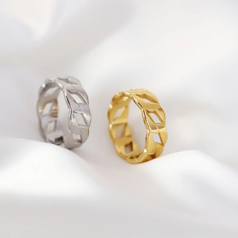 Stainless Steel Gold Ring