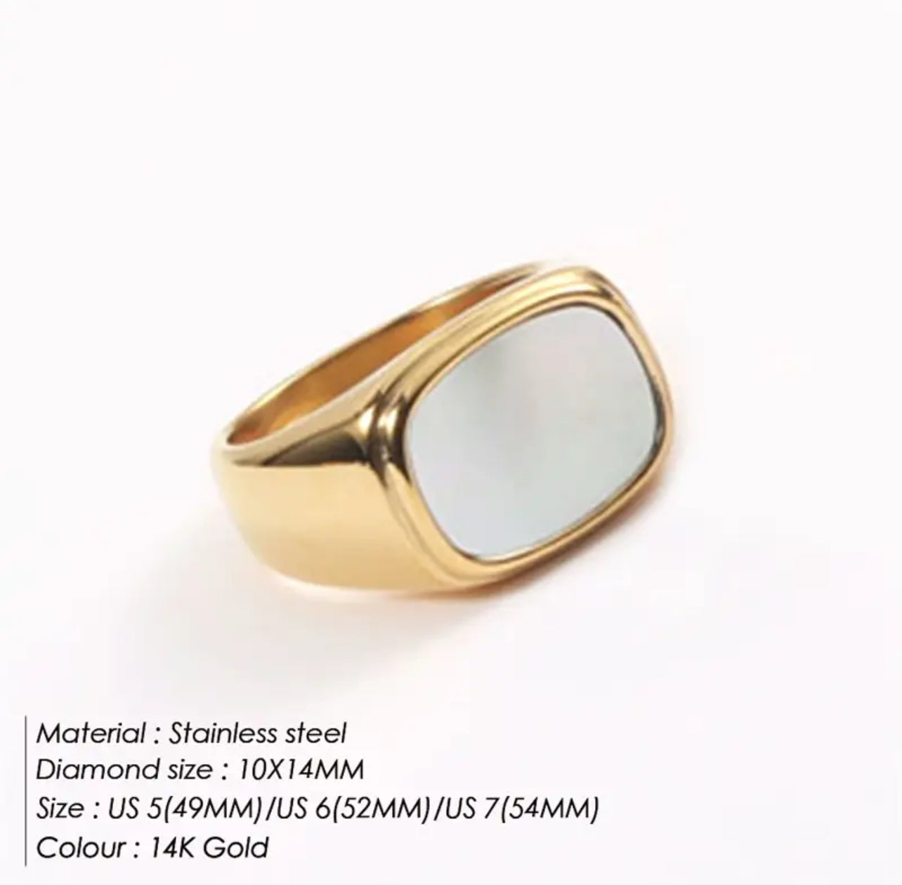 White Stone Ring