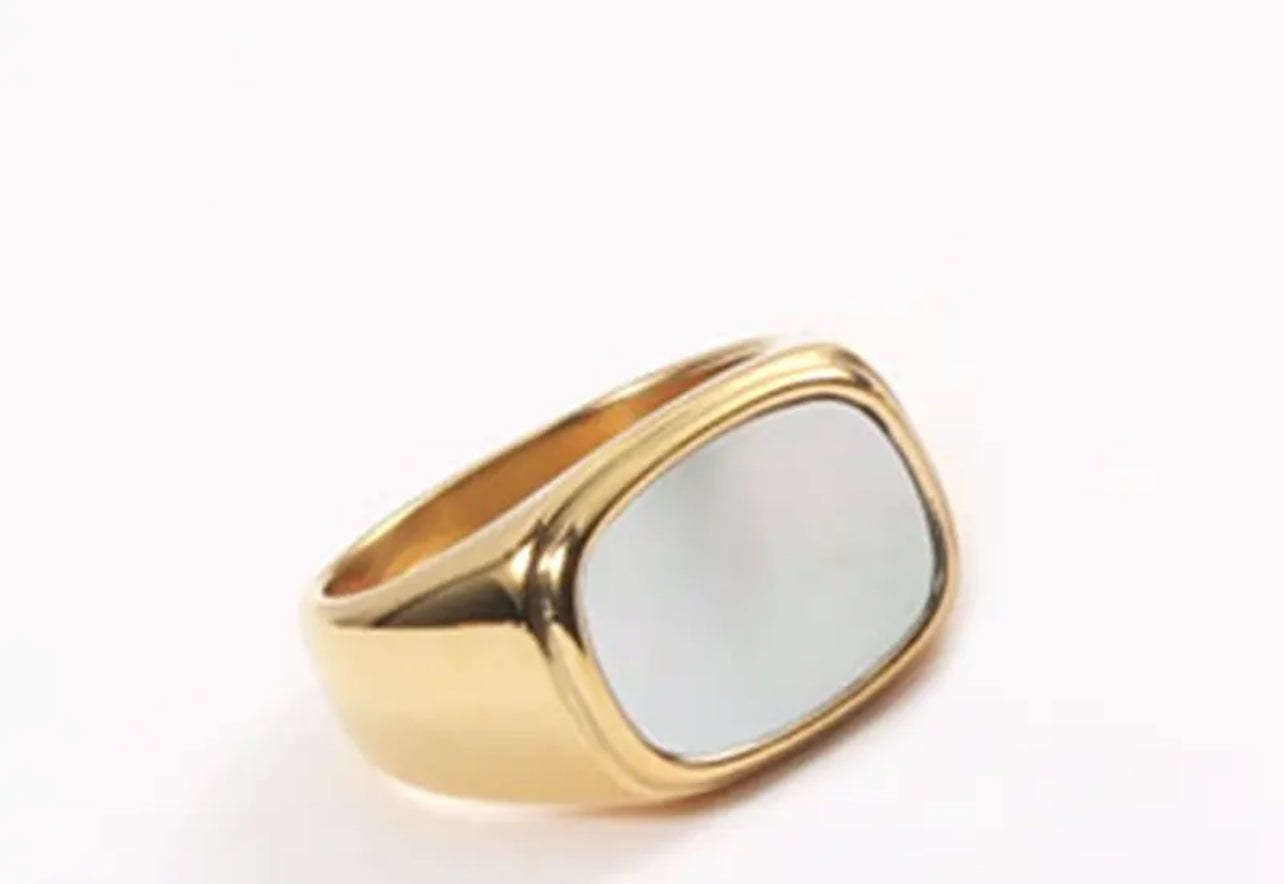 White Stone Ring