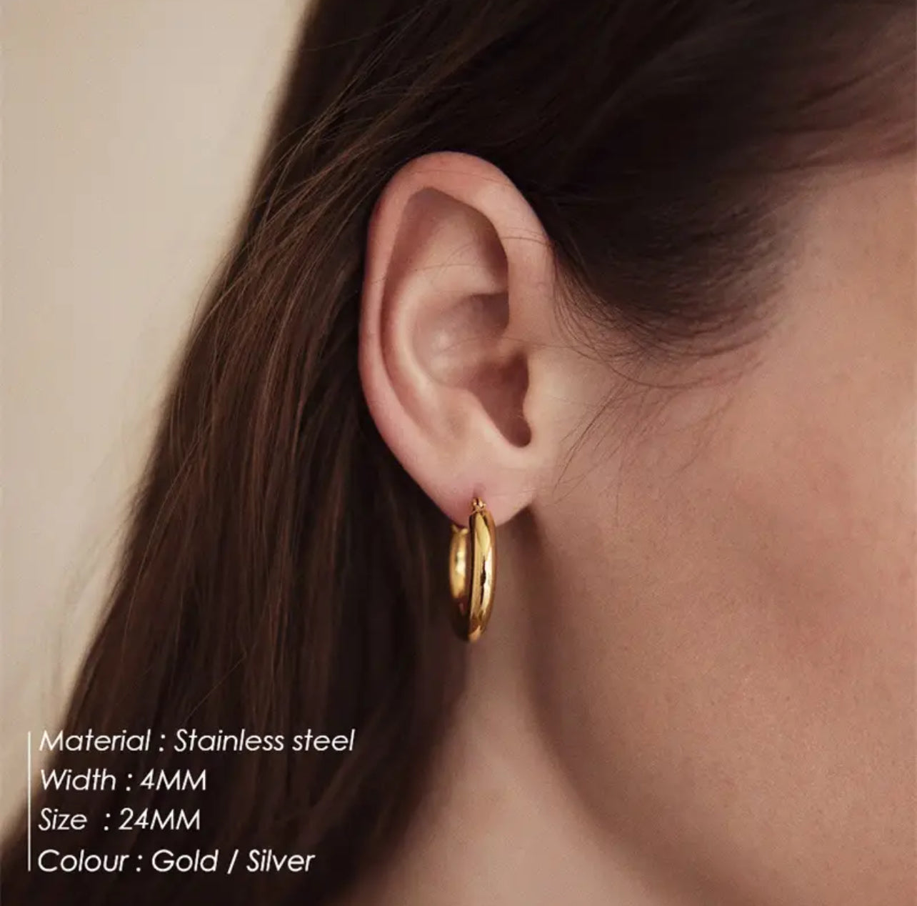 Daily wear Gold Hoops