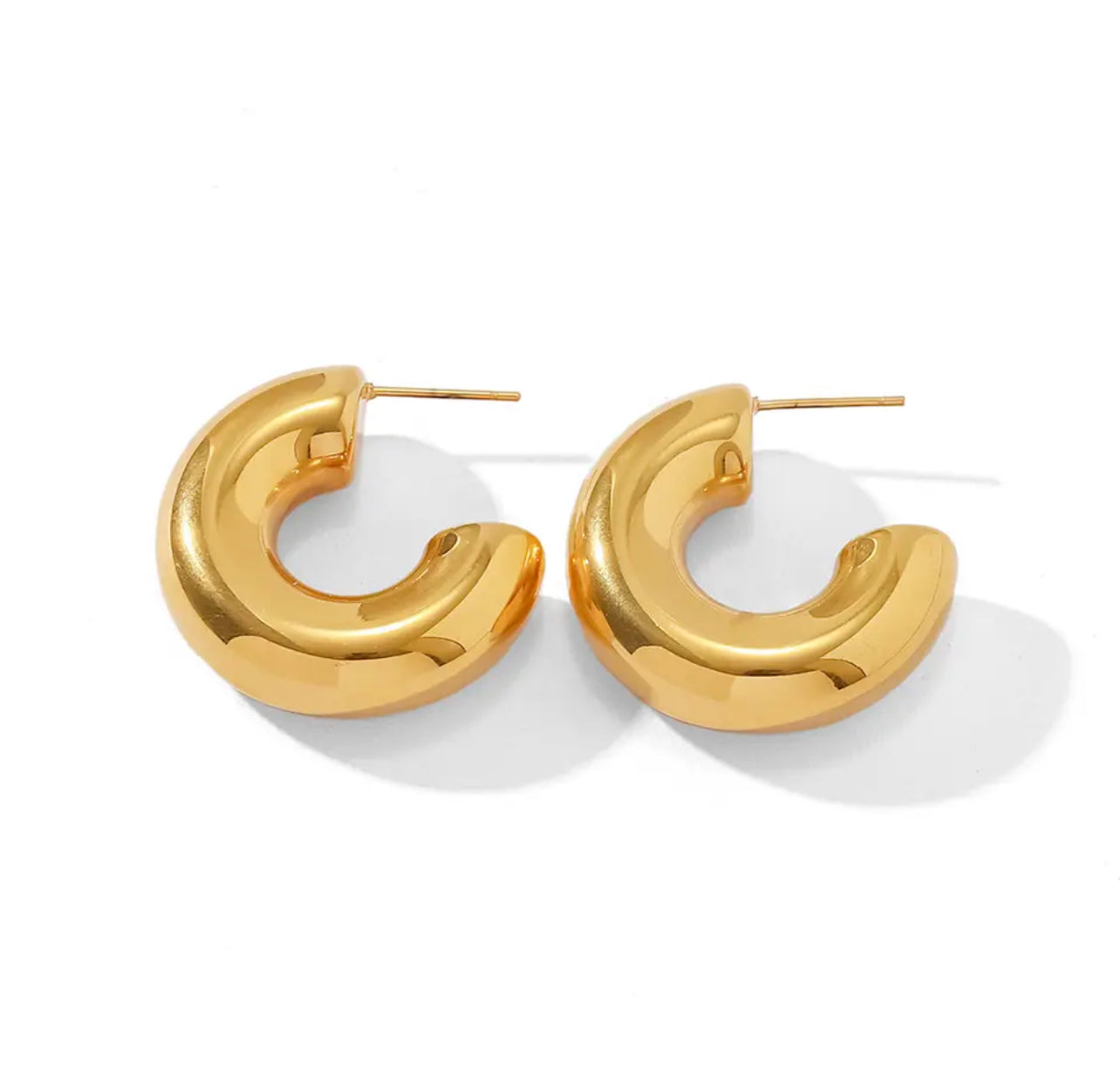 New Moon Earrings - Gold