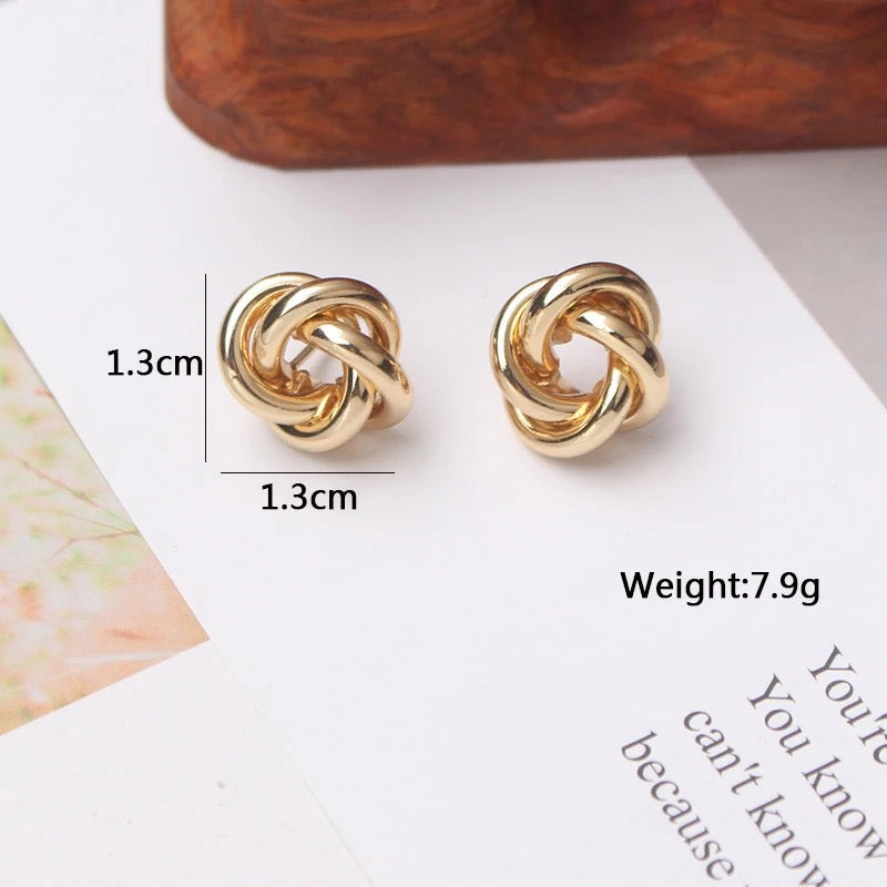 Gold Knot Earrings