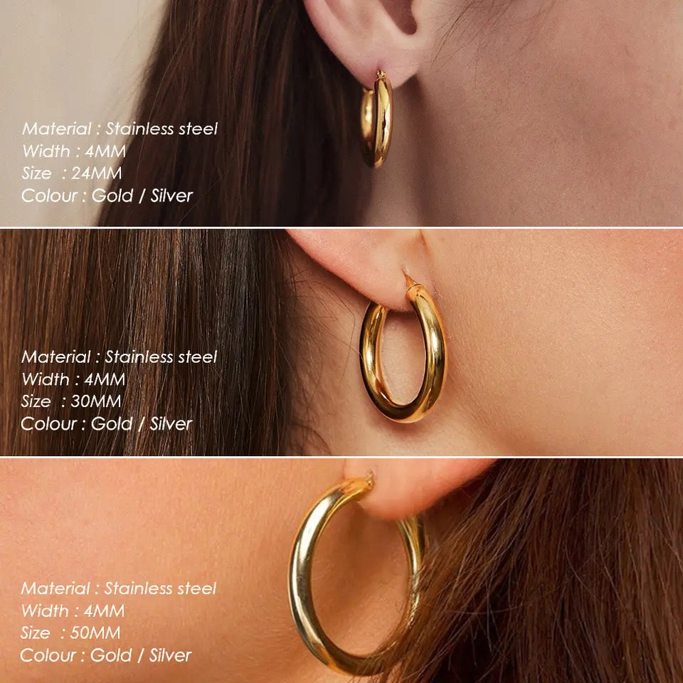 Medium Gold Hoops