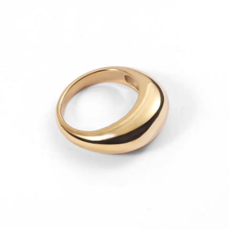 Stainless Steel Gold Ring