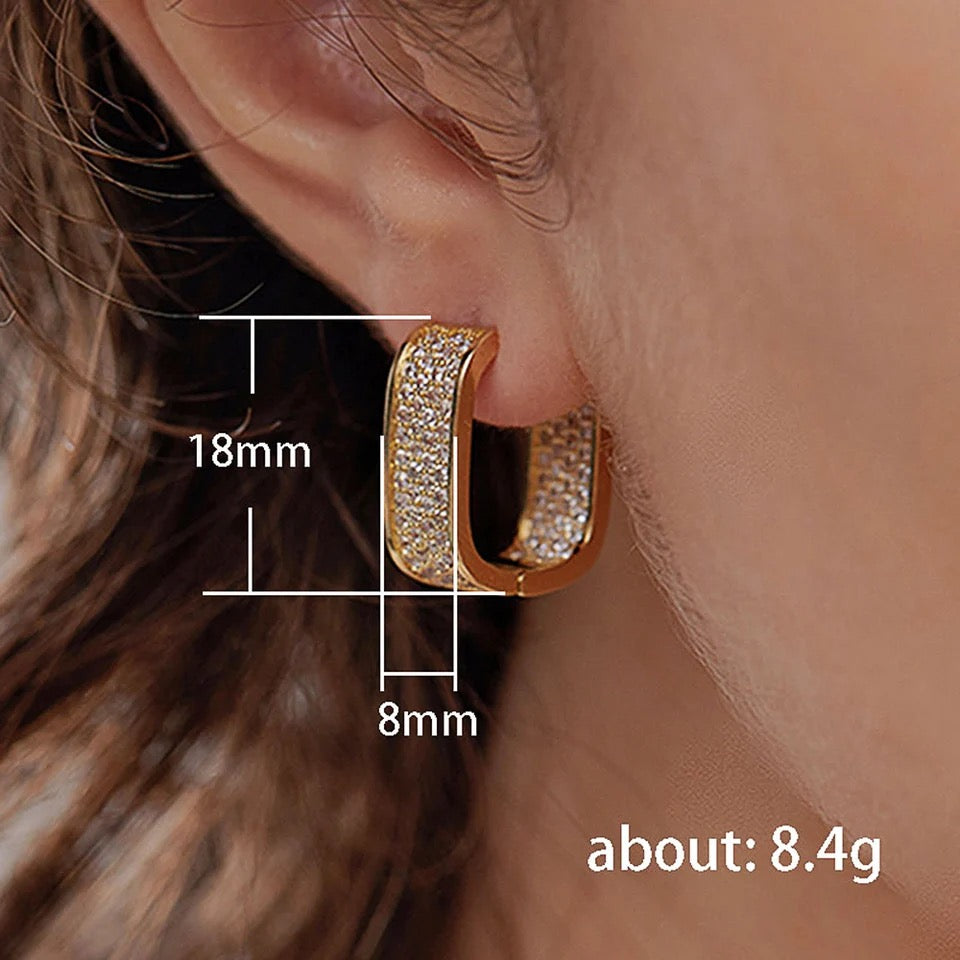 Korean Hoop Earrings - Gold