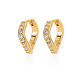 Gold Plated Zircon Hoops