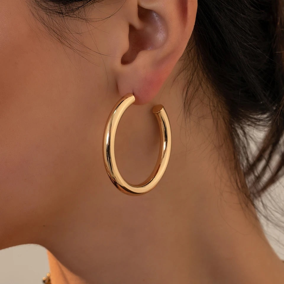Oversized Thick Hoops