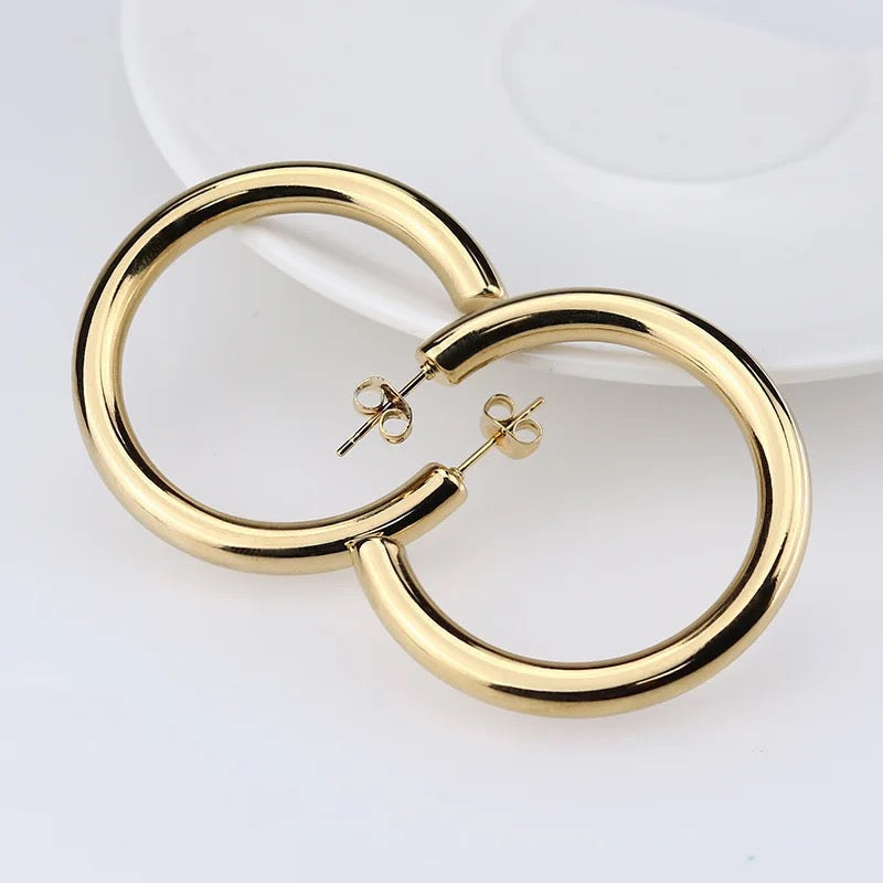 Oversized Thick Hoops
